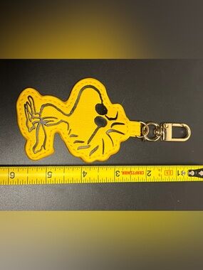 Yellow Cat Keychain Charm